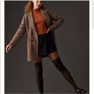 Anthropologie Bernardo Houndstooth Blazer Jacket Sz S